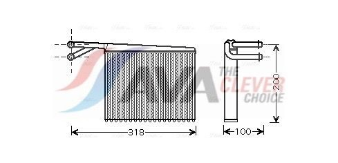 MSA6372 AVA Radiador de forno (de aquecedor)